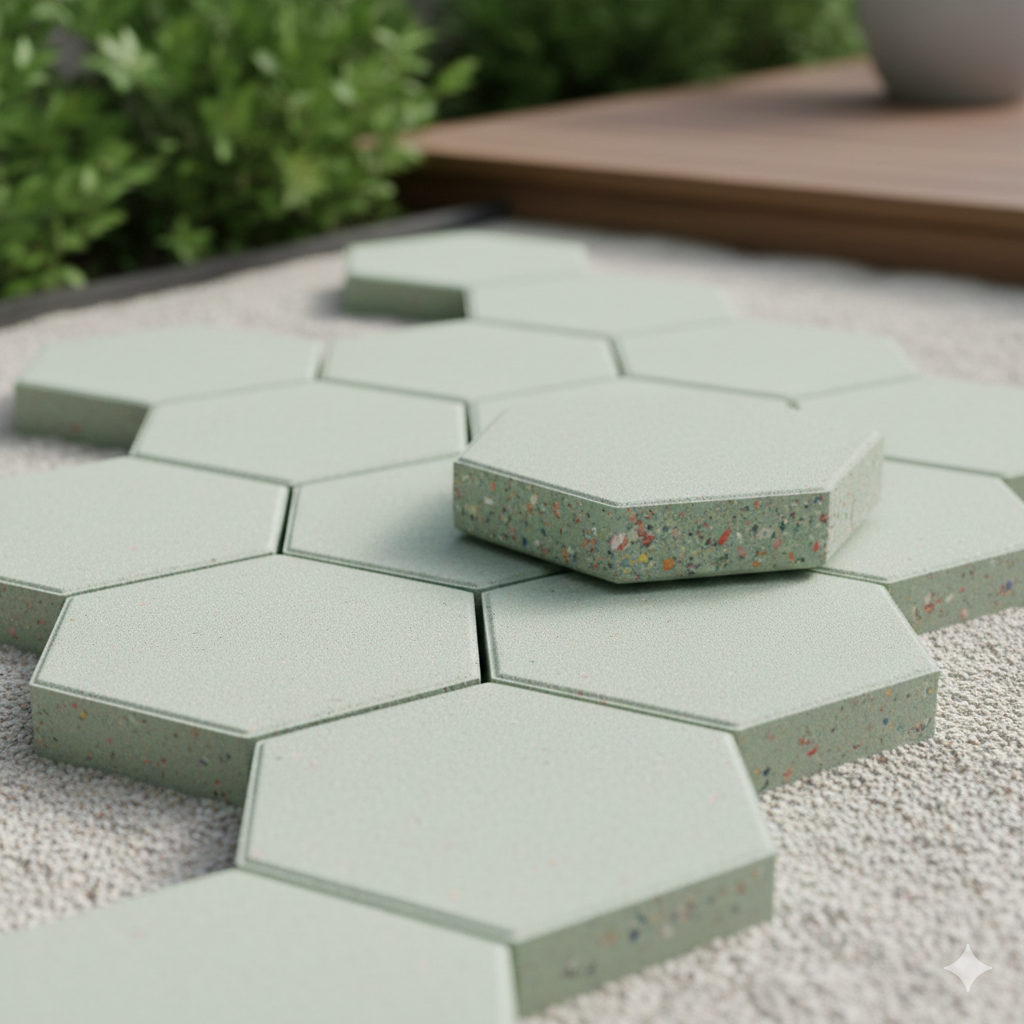 Pastelón Hexagonal de Plástico Reciclado