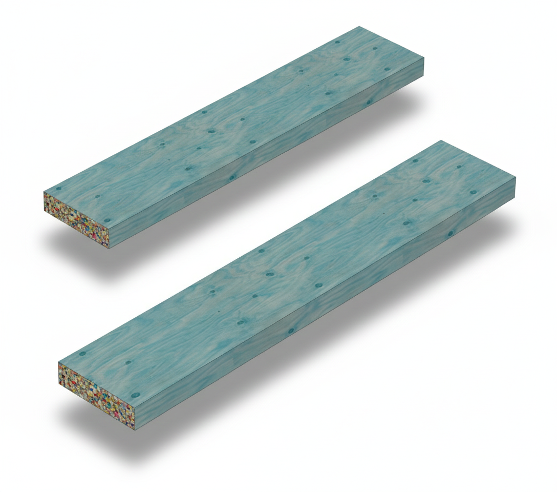 Tablón de plástico reciclado